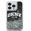 DKNY Apple iPhone 15 Pro 6,1 pollici Custodia rigida Liquid Glitter Big Logo nera