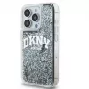 DKNY Apple iPhone 15 Pro 6,1 pollici Custodia rigida Liquid Glitter Big Logo nera