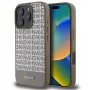 DKNY Apple iPhone 16 Pro Max Custodia in pelle PU con motivo ripetuto e striscia inferiore, MagSafe, marrone