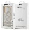 DKNY Custodia per iPhone 16 Pro con motivo a quadri e strisce stampate - rosa
