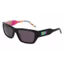 DKNY DK545S-002 Occhiali da sole donna rettangolari - montatura nera lenti grigie sfumate 56mm