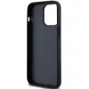 DKNY Custodia in pelle Mono Stripe con logo in metallo per iPhone 14 Pro Max - Nero