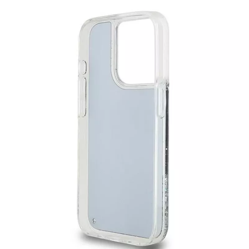 DKNY Custodia Liquid Glitter Big Logo per iPhone 14 Pro - Nero