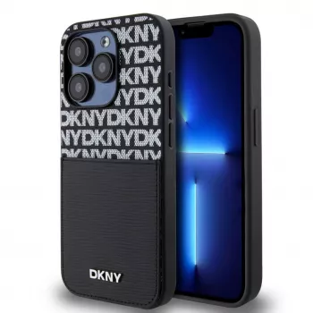Custodia Card Pocket in pelle PU per iPhone 14 Pro DKNY nero