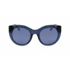 DKNY Occhiali da sole donna a farfalla DK517S-400 Blu Acetato Lenti grigie sfumate 52mm