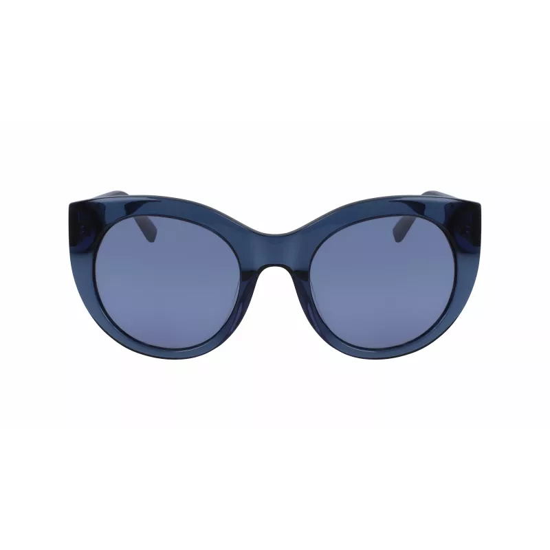 DKNY Occhiali da sole donna a farfalla DK517S-400 Blu Acetato Lenti grigie sfumate 52mm