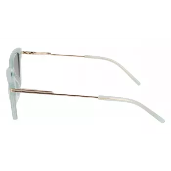 DKNY Occhiali da sole donna DK713S - Marrone Havana montatura rettangolare con lenti marroni sfumate - 56 mm larghezza lente
