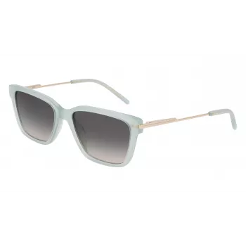DKNY Occhiali da sole donna DK713S - Marrone Havana montatura rettangolare con lenti marroni sfumate - 56 mm larghezza lente