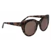 DKNY Occhiali da sole donna DK517S-230 Havana Marrone Rettangolari 52mm