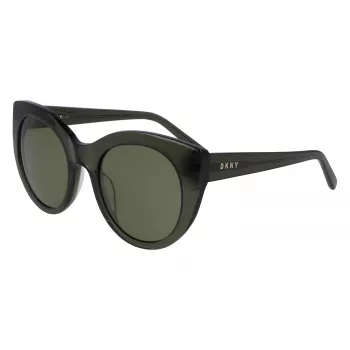 DKNY Occhiali da sole donna DK517S-300 montatura in acetato Havana lenti sfumate marroni in policarbonato 52mm