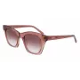DKNY donna occhiali da sole DK541S-265 marrone Havana montatura quadrata in acetato con lenti in policarbonato marroni sfumate 51/21/140 mm
