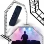 DNA PROFESSIONAL DNA DJ GATE Sistema Portatile per Traverse Luci, Acciaio, Nero, Portata 60 kg, Altezza 1500-3000 mm