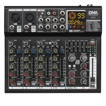 DNA PROFESSIONAL DNA QFX6 mixer audio analogico a 6 canali con Bluetooth