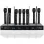 DNA RV-8 Sistema microfonico wireless 8x microfoni dinamici palmari UHF