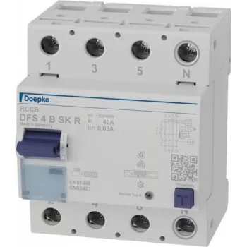 DOEPKE DFS4 040-4/0,03-B SK tipo B interruttore differenziale 4 poli 40A 30mA 230/400V AC 9134988
