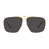 Dolce & Gabbana DG2264-02-87 occhiali da sole uomo oro montatura lenti grigie pilot 61mm
