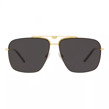 Dolce & Gabbana DG2264-02-87 occhiali da sole uomo oro montatura lenti grigie pilot 61mm