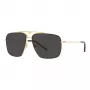 Dolce & Gabbana DG2264-02-87 occhiali da sole uomo oro montatura lenti grigie pilot 61mm