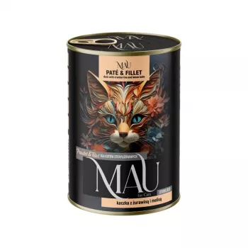 DOLINA NOTECI MAU paté e filetto per gatti sterilizzati con anatra, mirtilli rossi e melissa - cibo umido per gatti - 400g