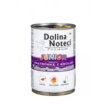 Dolina Noteci Premium Junior fegato di coniglio cibo umido per cuccioli di taglia media e grande - 400g