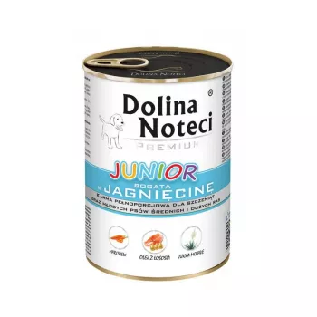 Dolina Noteci Premium Junior Ricco di agnello cibo umido per cuccioli di taglia media e grande, 400g scatoletta