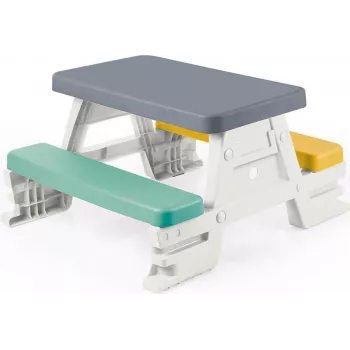 DOLU tavolo da picnic per 4 bambini bianco grigio 2618