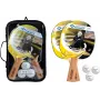 Donic Schildkröt 788490 set racchette da ping pong, 2 racchette in legno, gomma nera, livello principiante 100