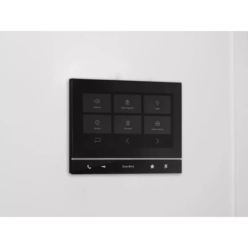 DoorBird IP Video Indoor Station A1103 Black Edition, display touch IPS da 7 pollici, capacitivo, Fast Ethernet, PoE