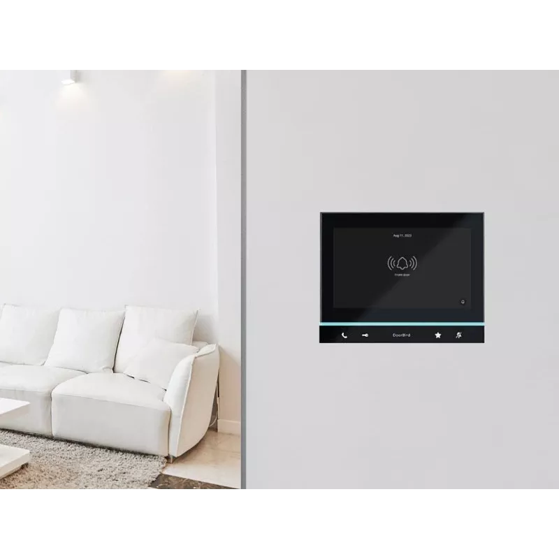 DoorBird IP Video Indoor Station A1103 Black Edition, display touch IPS da 7 pollici, capacitivo, Fast Ethernet, PoE
