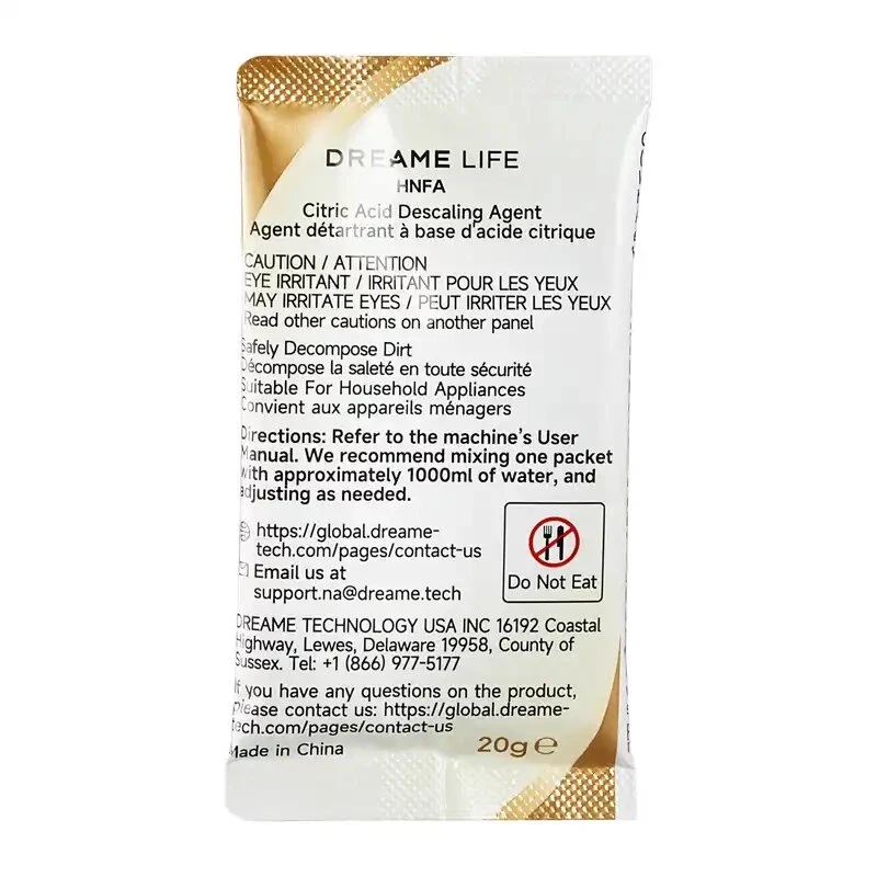 Dreame HNFA soluzione anticalcare per pulitore a vapore N20 – 12 x 20g bustine (acido citrico)