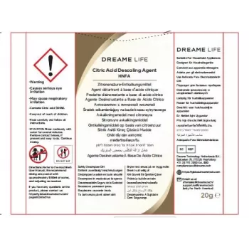 Dreame HNFA soluzione anticalcare per pulitore a vapore N20 – 12 x 20g bustine (acido citrico)
