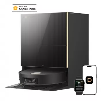 Dreame X60 Pro Ultra Complete robot aspirapolvere con base di ricarica, 12000 Pa di aspirazione, batteria 6400 mAh, nero