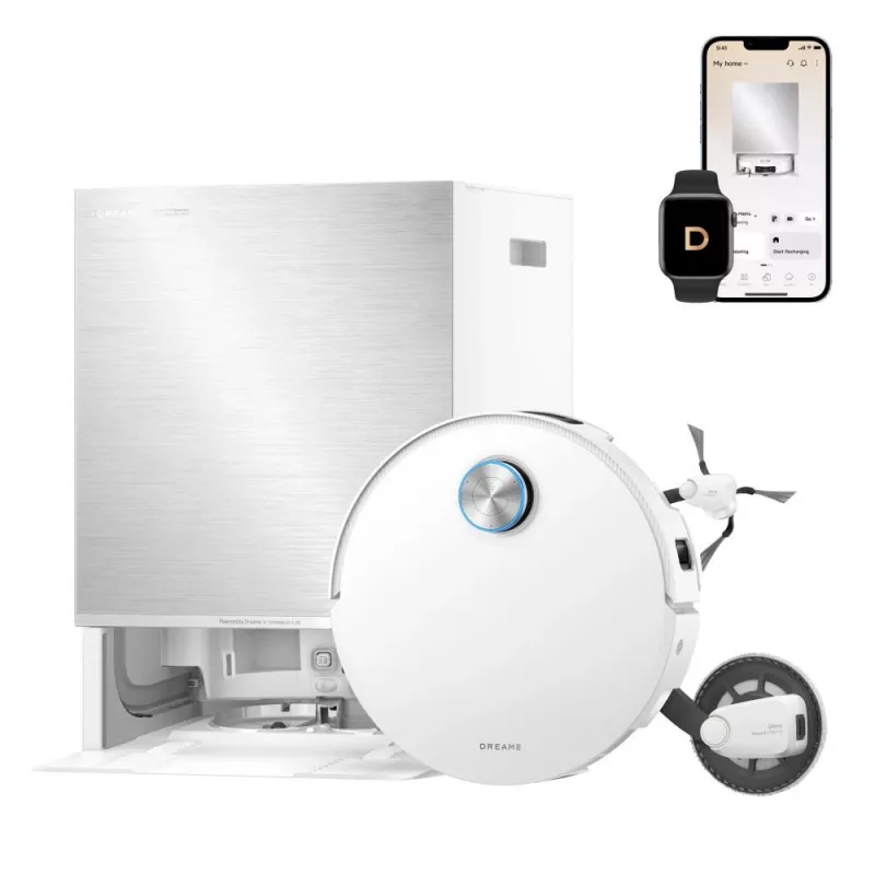 Dreame X60 Pro Ultra Complete White robot aspirapolvere con base di ricarica e accessori
