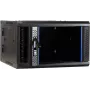 DSIT DS6606-DOUBLE armadio rack a parete 6U con porta in vetro reversibile, 600x600x368 mm, nero