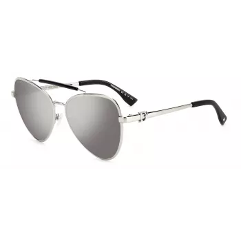 DSQUARED2 Occhiali da sole donna D2-0093-S-10 Montatura quadrata in acetato nero lenti grigie 60/17/140 mm