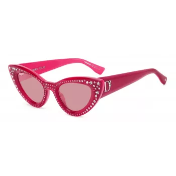 DSQUARED2 occhiali da sole donna D20092NSMU1 - montatura squadrata in acetato, protezione UV400, 51 mm lente