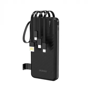 Dudao K11 Powerbank 10000mAh con cavi integrati nero