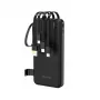 Dudao K11 Powerbank 10000mAh con cavi integrati nero