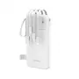 Dudao K11 Powerbank 10000mAh con cavi integrati bianco