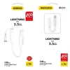 Dudao Adattatore audio L16i da Lightning a 3,5 mm bianco