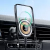 Supporto magnetico Dudao con caricabatterie a induzione MagSafe 15W per bocchette dell'aria auto - nero