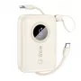 Dudao PD22.5W Powerbank con cavi integrati, ricarica rapida, 10000mAh, bianco