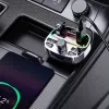 Dudao R2PRO+ Trasmettitore FM per auto con PD25W Bluetooth 5.3 porte di ricarica RGB - Nero e Argento