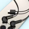 Dudao X3C Cuffie in-ear con filo USB-C 1,2m - nere