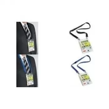 DURABLE 20 DUO A6 Portanome con nastro in tessuto, trasparente, confezione da 10 852507