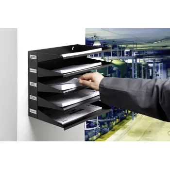 DURABLE 3360-01 Scatola per archivio sospeso in poliestere-acciaio nero A4 20 file