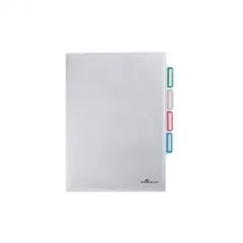 DURABLE A4 cartella organizer per documenti con 3 scomparti, trasparente, confezione da 5 231619