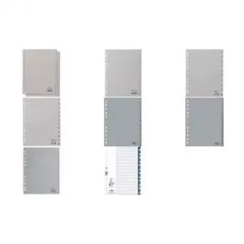 DURABLE A4 fogli divisori numerati 1-31, 31 parti, linguette multicolori in rilievo, polipropilene grigio, foratura universale 675627
