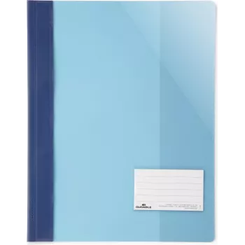 DURABLE A4+ cartella report trasparente con finestra per etichetta, 90 x 57 mm, confezione da 25 269006
