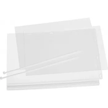 DURABLE A4 busta portamanifesto impermeabile con fascette, confezione da 5, trasparente 502719